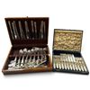 Image 1 : 2 Boxed Vintage Flatware Sets, Wm. A. Rogers Oneida Silver Plate & Pearl-Effect Handled Cutlery
