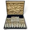 Image 3 : 2 Boxed Vintage Flatware Sets, Wm. A. Rogers Oneida Silver Plate & Pearl-Effect Handled Cutlery