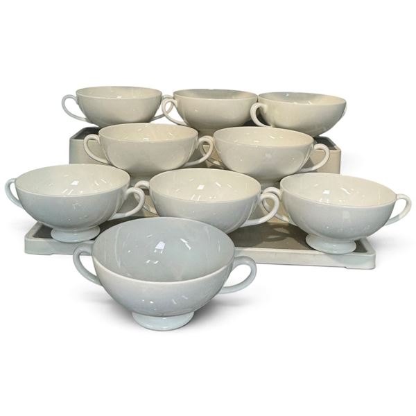 Set of 9 Wedgwood Bone China Soup Bowls