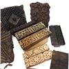 Image 2 : Collection of Carved Wooden Textile Printing Blocks w Geometric & Floral Designs