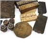Image 3 : Collection of Carved Wooden Textile Printing Blocks w Geometric & Floral Designs