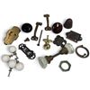 Image 1 : Assorted Vintage Hardware Lot w Crystal Knobs & Brass Handles