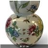 Image 2 : Chinese Porcelain Vase w Floral Motif H 17" H