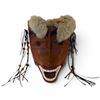 Image 1 : Unsigned First Nations Style Handcrafted Wooden Mask with Fur & Bead Accents