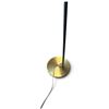 Image 4 : Mid-Century Style Black & Brass Floor Lamp, Adjustable Dome Shade & Arm, Circular Base, 59 In. Tall