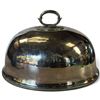 Image 1 : Antique Silver Plated Meat Cloche (Domed Food Cover) Pre-1895 w Monogram 'M' (14x10x8.5")