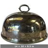 Image 2 : Antique Silver Plated Meat Cloche (Domed Food Cover) Pre-1895 w Monogram 'M' (14x10x8.5")