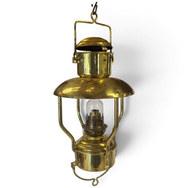 Gaudard Brass Oil Lamp, Made in France, Height: 15 Inches