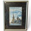 Image 1 : St. Petersburg Peter & Paul Cathedral Signed Russian Architectural Painting, 1993, Framed, 16 x 20.5