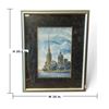 Image 2 : St. Petersburg Peter & Paul Cathedral Signed Russian Architectural Painting, 1993, Framed, 16 x 20.5