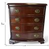 Image 2 : The Bombay Company 1989 Jewelry Chest with Brass Pulls & Velvet Lining, 13 x 8.3 x 14 In