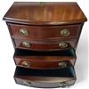 Image 4 : The Bombay Company 1989 Jewelry Chest with Brass Pulls & Velvet Lining, 13 x 8.3 x 14 In