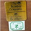 Image 5 : The Bombay Company 1989 Jewelry Chest with Brass Pulls & Velvet Lining, 13 x 8.3 x 14 In