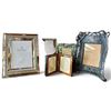 Image 1 : Five Decorative Photo Frames, Bowring, Floral Glass, Abalone Shell & Ornate Relief (11 in.)