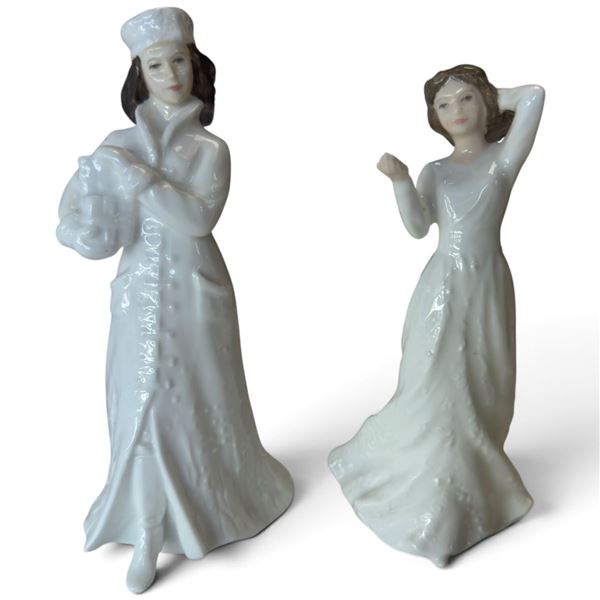 Pair Royal Doulton With Love HN3393 & Sentiments Noel HN4084 by Alan Maslankowski (6 in.)