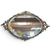 Image 1 : Early-Mid-20th C. Bronze-Tone Cast Ornate Oval Beveled Wall Mirror (26.5 x 16 in.)