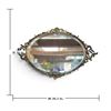 Image 2 : Early-Mid-20th C. Bronze-Tone Cast Ornate Oval Beveled Wall Mirror (26.5 x 16 in.)