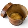 Image 5 : Large Cylindrical Bentwood Storage Box with Fitted Lid (17 in. H x 14 in. diameter)