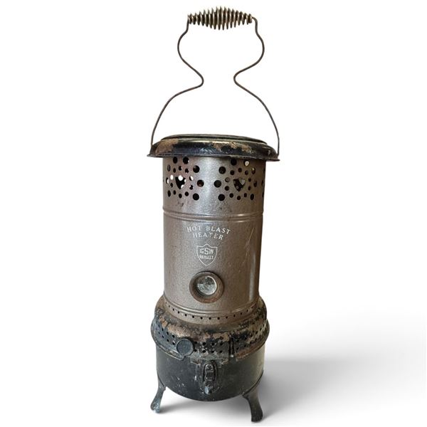Vintage GSW Quality Hot Blast Portable Metal Heater with Perforated Top & Handle (24 in.)