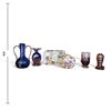 Image 2 : Fifth Avenue Crystal Bernini Saturn Candleholder, 3 Art Glass Vases & Pansy Teapot