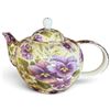 Image 4 : Fifth Avenue Crystal Bernini Saturn Candleholder, 3 Art Glass Vases & Pansy Teapot