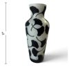 Image 2 : Gallé-Style Black & Frosted White Cameo Glass Ginkgo Leaf Vase (10 in.)