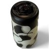 Image 3 : Gallé-Style Black & Frosted White Cameo Glass Ginkgo Leaf Vase (10 in.)