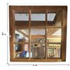 Image 2 : Rustic Nine-Pane Wood Window-Frame Wall Mirror, Brown Finish (28 x 27.5 in.)