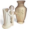 Image 4 : Five-Piece Creamware Vase & Bowl Group incl. Wedgwood Queen's Ware (10.9 in.)