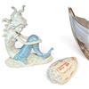 Image 3 : Coastal Decor Group with Mermaid Figures, Shell Bowls & Art Glass Centerpiece (8 in.)
