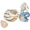 Image 5 : Coastal Decor Group with Mermaid Figures, Shell Bowls & Art Glass Centerpiece (8 in.)