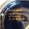 Image 3 : Kinoys Rhodes Black Ceramic Vase & 2 Goblets with 24K Gold Detail (6.5 in.)