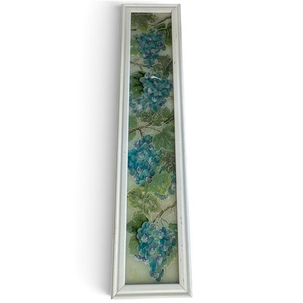 John Baker Designs "Vineyard" Hand-Painted Glass Reproduction Panel (40 x 9 in.)