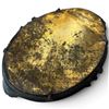 Image 4 : Early 20th Century Ornate Cast Bronze Oval Beveled Wall Mirror (7.5 x 10.5 in.)
