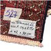 Image 3 : Torkaman 21 Red Hand-Knotted Wool Rug with Geometric Design 42 x 90 cm
