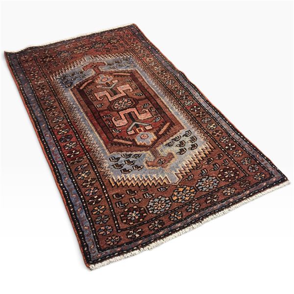Zanjan Persian Hand, Knotted Wool Rug 127 x 73 cm