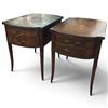 Image 2 : Pair of Imperial Grand Rapids Mahogany Bowfront Two-Drawer Side Tables (18 X 27 X 24 in.)