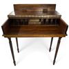 Image 5 : Wood Writing Desk with Hinged Top, Pigeonholes & Turned Legs (34 x 18 x 36 in.)