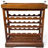 Image 1 : Mahogany-Finish Four-Tier Wine Rack with Removable Serving Tray (29 X 36 X 11 in.)