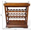 Image 2 : Mahogany-Finish Four-Tier Wine Rack with Removable Serving Tray (29 X 36 X 11 in.)