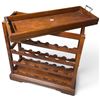 Image 4 : Mahogany-Finish Four-Tier Wine Rack with Removable Serving Tray (29 X 36 X 11 in.)