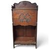 Image 1 : Carved Oak Fall-Front Secretary Desk with Pigeonholes (25.75 X 17 X 51.5 in.)