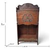 Image 2 : Carved Oak Fall-Front Secretary Desk with Pigeonholes (25.75 X 17 X 51.5 in.)