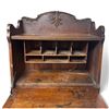 Image 5 : Carved Oak Fall-Front Secretary Desk with Pigeonholes (25.75 X 17 X 51.5 in.)