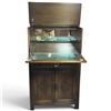 Image 3 : Jacobean Revival Carved Wood Cocktail Cabinet, Mirrored Interior (L 29.5 x H 48.75 x D 17 in.)