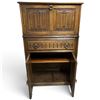 Image 7 : Jacobean Revival Carved Wood Cocktail Cabinet, Mirrored Interior (L 29.5 x H 48.75 x D 17 in.)