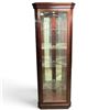Image 1 : Pulaski 20205 Victorian Cherry Lighted Corner Curio Cabinet (L 26.5 x H 72.5 x D 15.5 in.)