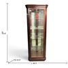 Image 2 : Pulaski 20205 Victorian Cherry Lighted Corner Curio Cabinet (L 26.5 x H 72.5 x D 15.5 in.)