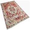 Image 1 : Persian Shiraz Hand-Knotted Wool Rug 270 x 137 cm Geometric Design