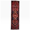 Image 2 : Hamedan Hand-Knotted Wool Persian Runner Rug 9.2 x 2.8 ft Geometric Design